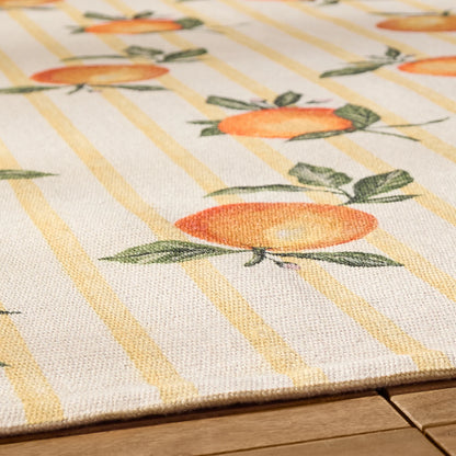 Furn Fruits Lemons Indoor/Outdoor Rug - Yellow