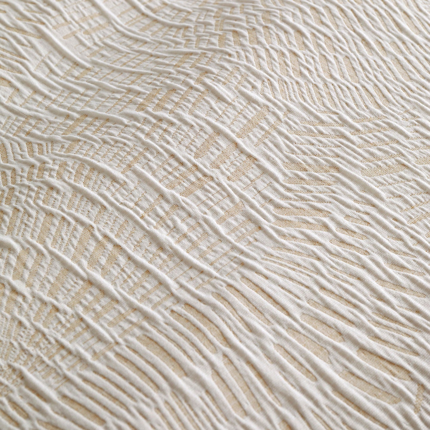Fossil Jacquard Duvet Cover Set in Natural - Duvet Cover Set - Appletree