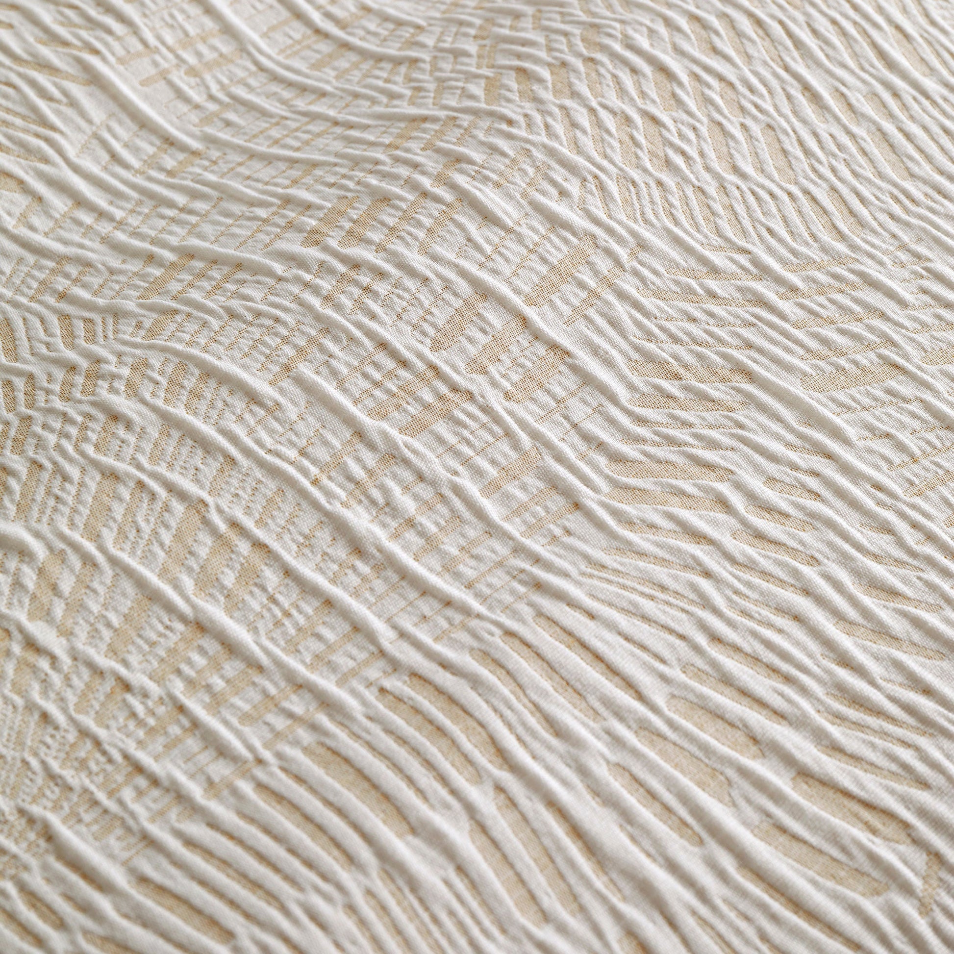 Fossil Jacquard Duvet Cover Set in Natural - Duvet Cover Set - Appletree