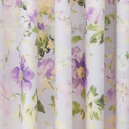 Flourette Pair of Eyelet Curtains by Dreams & Drapes Design in Lilac - Pair of Eyelet Curtains - Dreams & Drapes Design