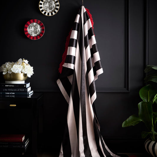 Laurence Llewelyn-Bowen Festivo Stripe Throw - Black