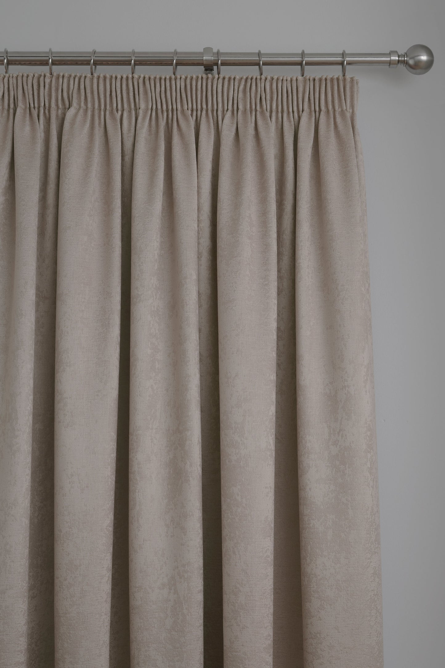 Galaxy Pair of Pencil Pleat Curtains by Fusion in Natural - Pair of Pencil Pleat Curtains - Fusion