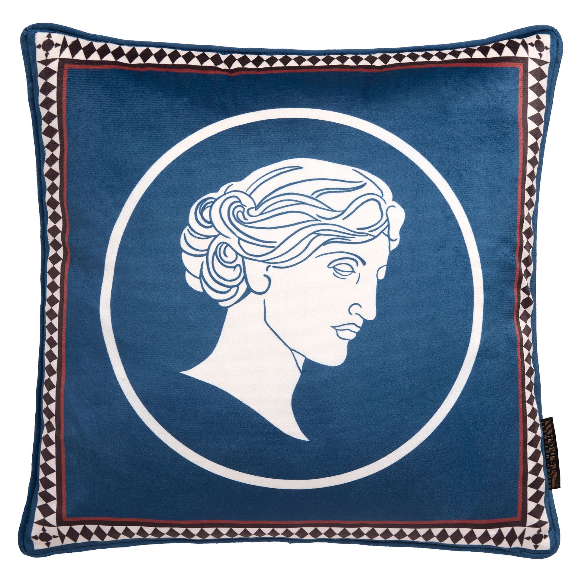 Goddess Cushion in Teal 43 x 43cm - Cushion - Laurence Llewelyn-Bowen