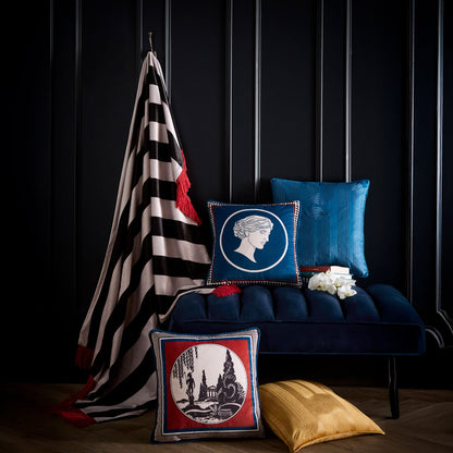Goddess Cushion in Teal 43 x 43cm - Cushion - Laurence Llewelyn-Bowen