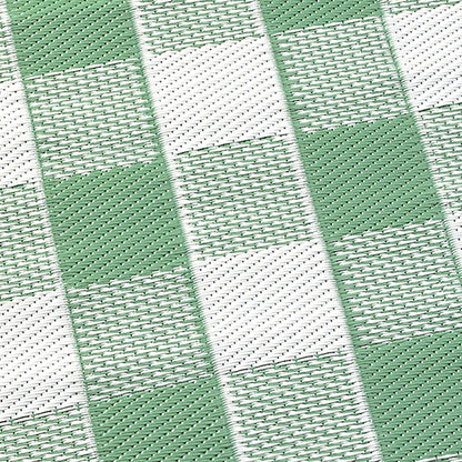 Gingham Outdoor Rug by Dreams & Drapes Design in Green 120 x 170cm - Outdoor Rug - Dreams & Drapes Design