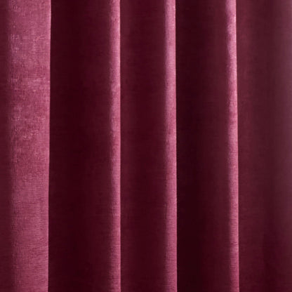 Galaxy Pair of Pencil Pleat Curtains by Fusion in Wine - Pair of Pencil Pleat Curtains - Fusion