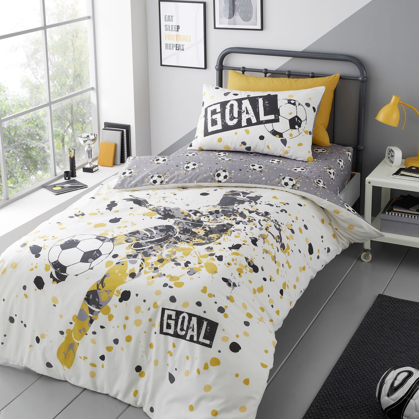 Goal Duvet Cover Set by Bedlam in Gold - Duvet Cover Set - Bedlam
