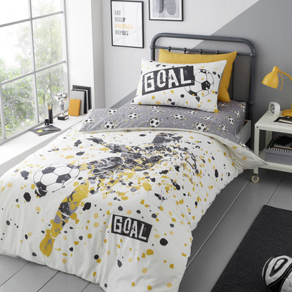 Goal Duvet Cover Set by Bedlam in Gold - Duvet Cover Set - Bedlam