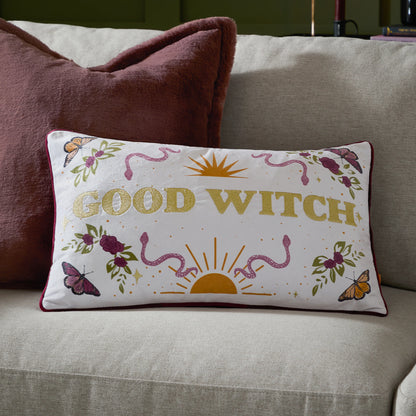 Furn Good Witch Cushion - Angel White
