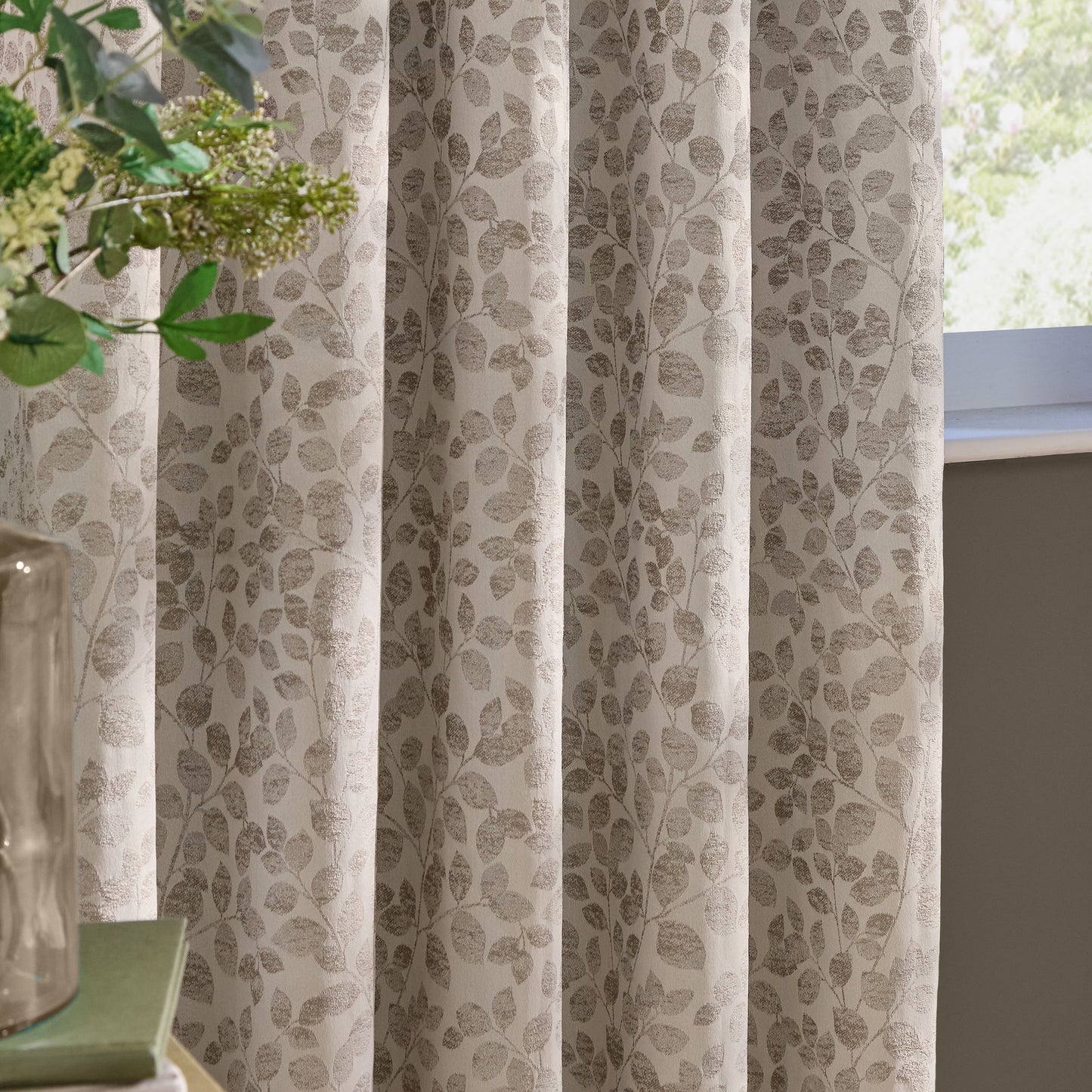 Wylder Grace Leaf Eyelet Curtains - Natural