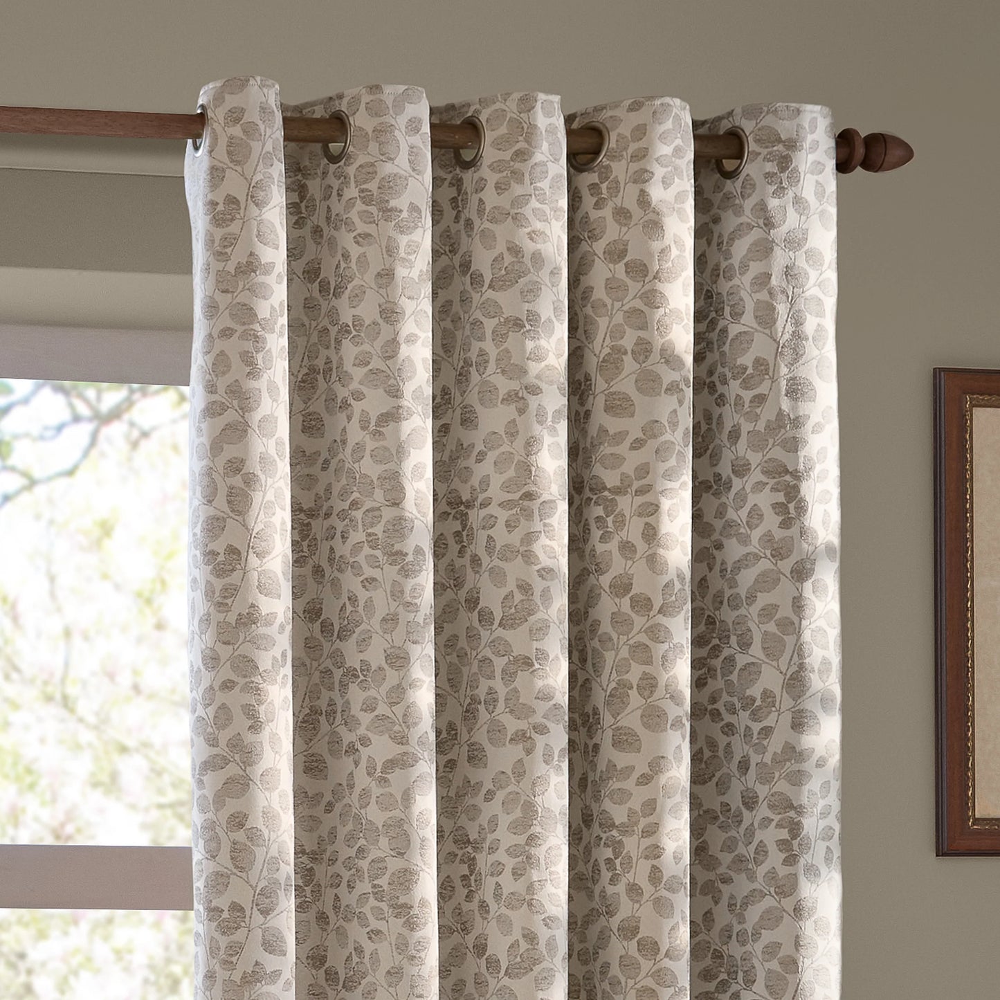 Wylder Grace Leaf Eyelet Curtains - Natural