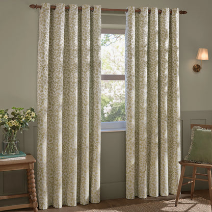 Wylder Grace Leaf Eyelet Curtains - Sage