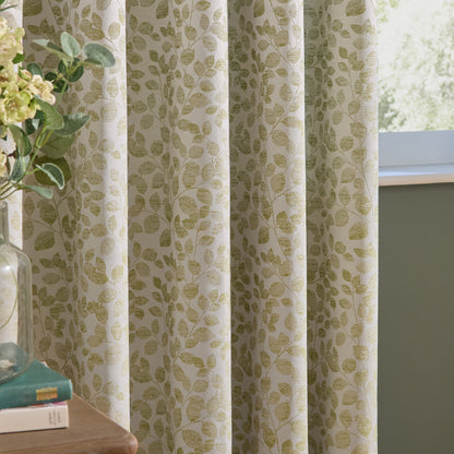 Wylder Grace Leaf Eyelet Curtains - Sage
