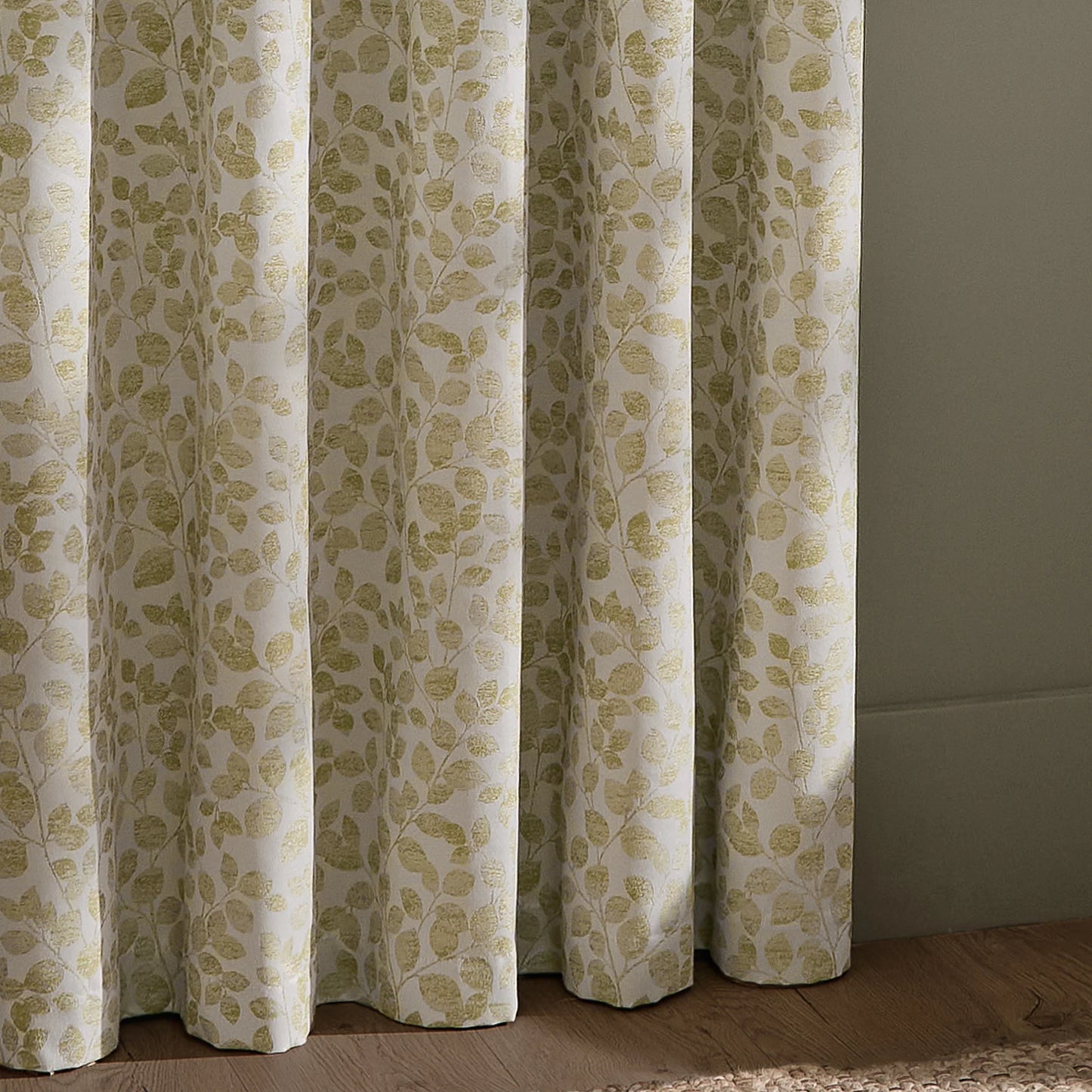 Wylder Grace Leaf Eyelet Curtains - Sage