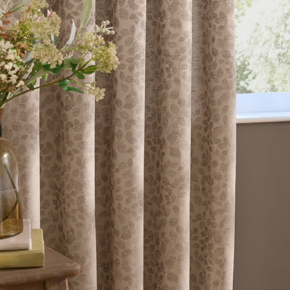 Wylder Grace Leaf Eyelet Curtains - Taupe