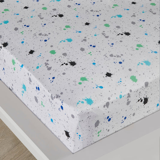 Game Glow 28cm Fitted Bed Sheet by Bedlam in Grey Single - 28cm Fitted Bed Sheet - Bedlam