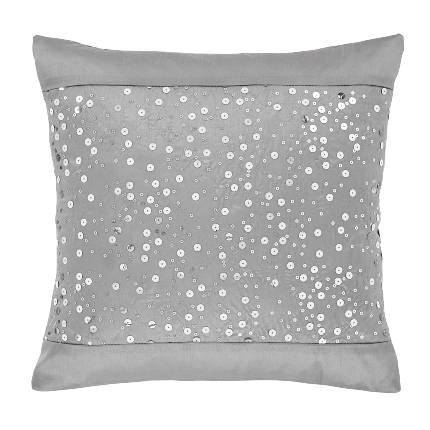 Catherine Lansfield Glitzy Filled Cushion - Grey