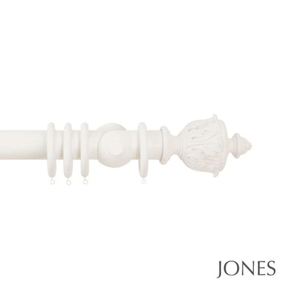 Jones Grande Acanthus 63mm Wooden Curtain Pole - Cotton