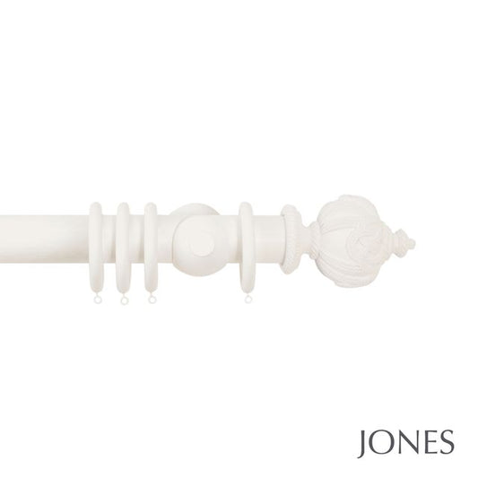 Jones Grande Rope 63mm Wooden Curtain Pole - Cotton