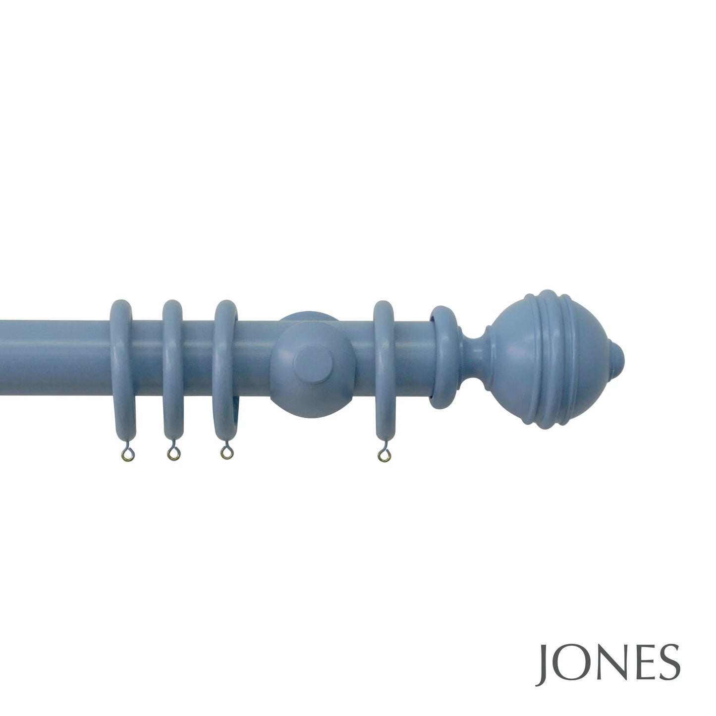 Jones Estate Ribbed Ball 48mm Wooden Curtain Pole - Regatta
