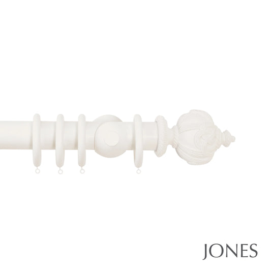 Jones Florentine Rope 48mm Wooden Curtain Pole - Cotton