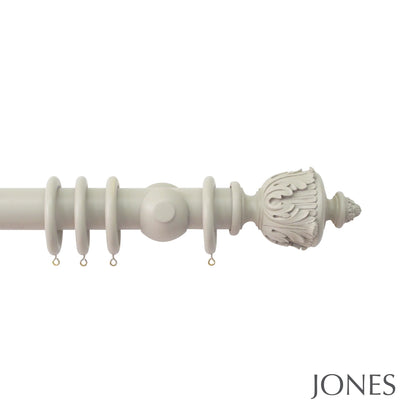 Jones Estate Acanthus 48mm Wooden Curtain Pole - Clay