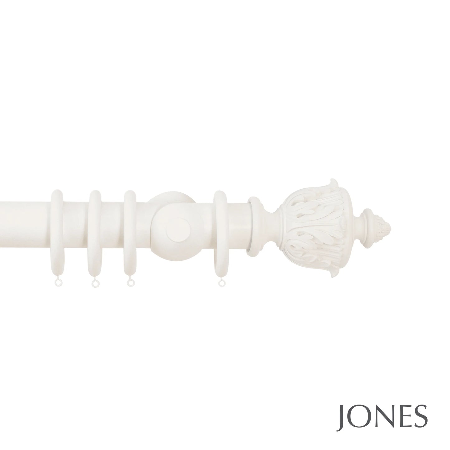 Jones Florentine Acanthus 48mm Wooden Curtain Pole - Cotton