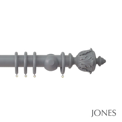 Jones Estate Acanthus 48mm Wooden Curtain Pole - Lead