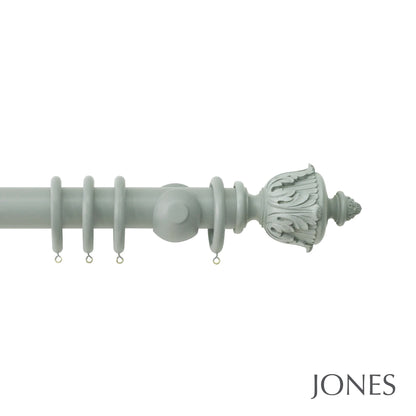 Jones Estate Acanthus 48mm Wooden Curtain Pole - Mercury