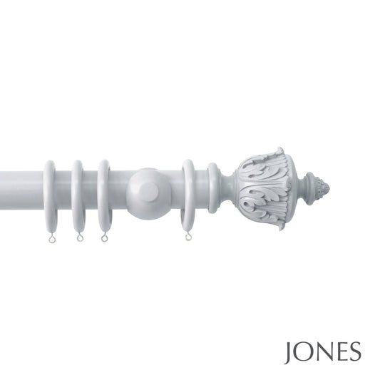 Jones Estate Acanthus 48mm Wooden Curtain Pole - Shingle