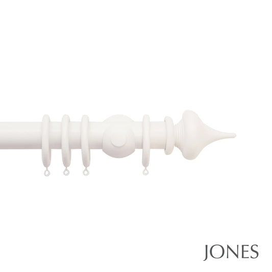 Jones Hardwick Minaret 40mm Wooden Curtain Pole - Cotton