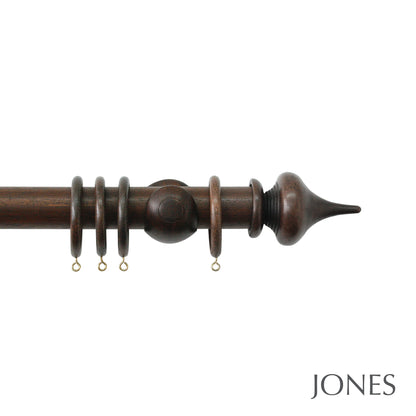 Jones Hardwick Minaret 40mm Wooden Curtain Pole - Oak