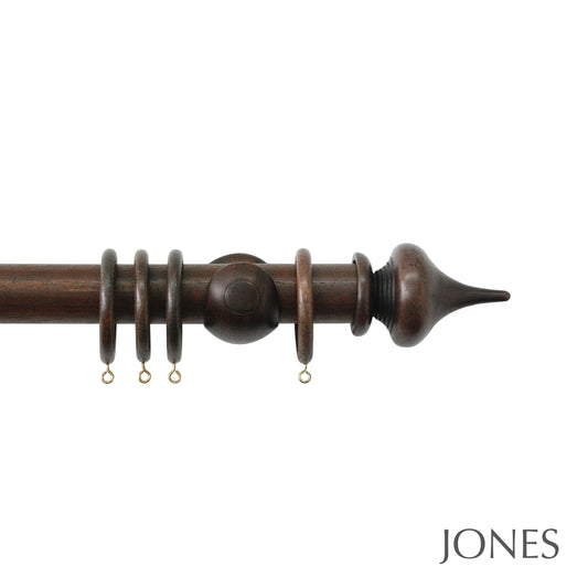 Jones Hardwick Minaret 40mm Wooden Curtain Pole - Oak