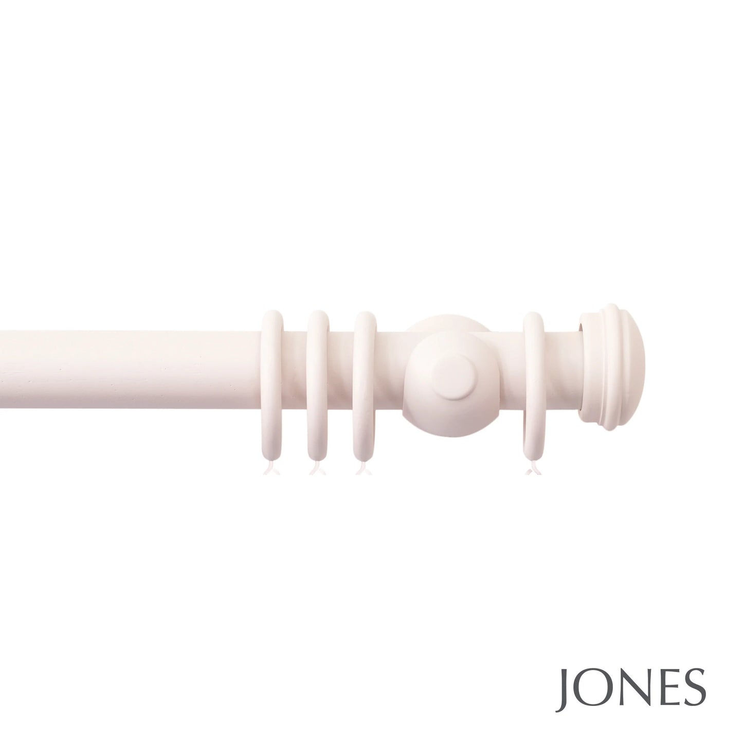 Jones Seychelles End Cap 40mm Wooden Curtain Pole - Blush