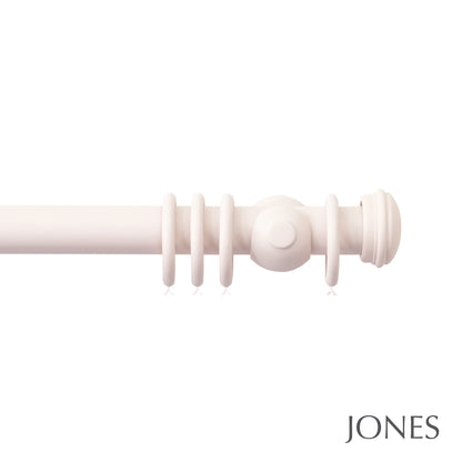 Jones Seychelles End Cap 40mm Wooden Curtain Pole - Blush