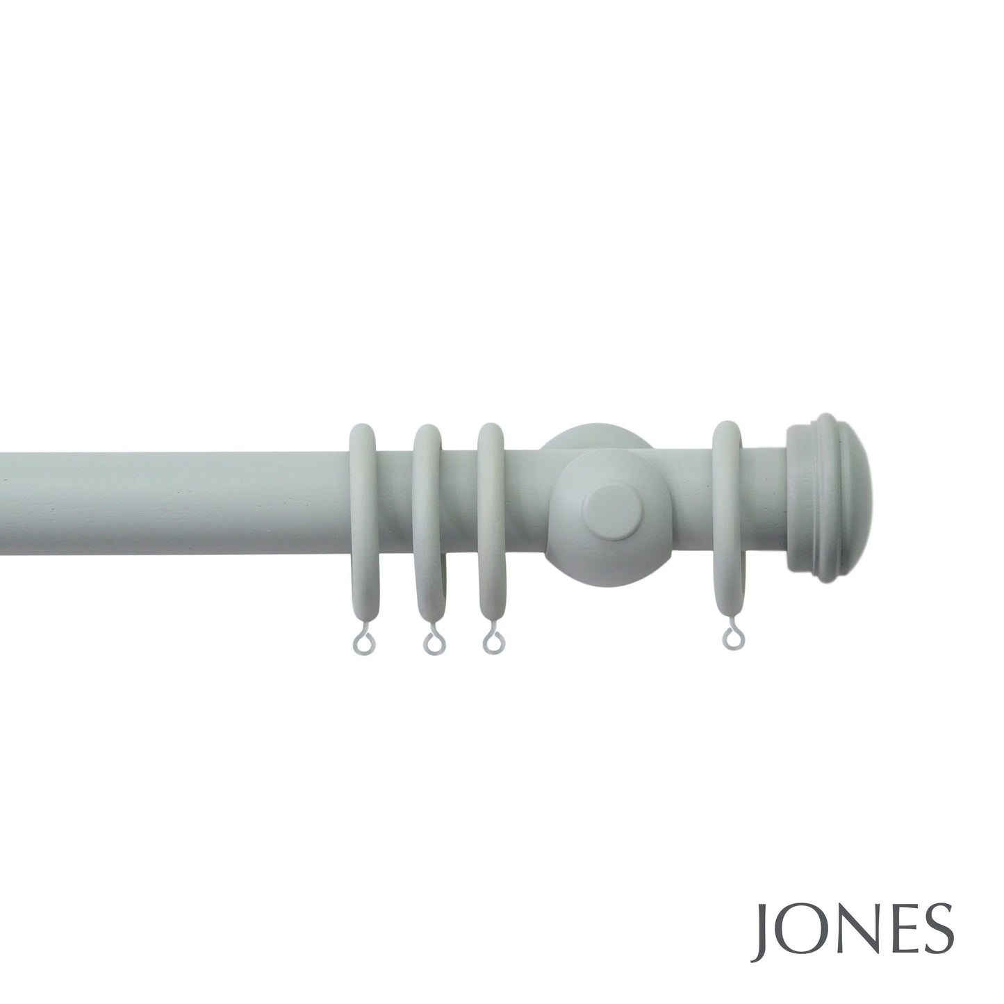 Jones Seychelles End Cap 40mm Wooden Curtain Pole - Haze