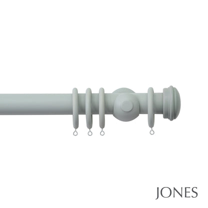 Jones Seychelles End Cap 40mm Wooden Curtain Pole - Haze