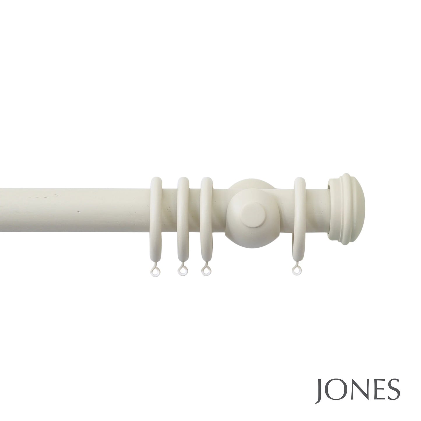 Jones Seychelles End Cap 40mm Wooden Curtain Pole - Sand