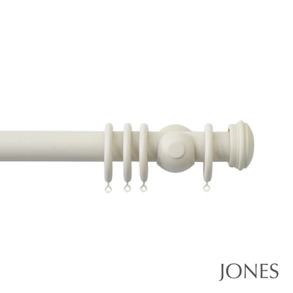 Jones Seychelles End Cap 40mm Wooden Curtain Pole - Sand