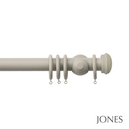 Jones Seychelles End Cap 40mm Wooden Curtain Pole - Truffle