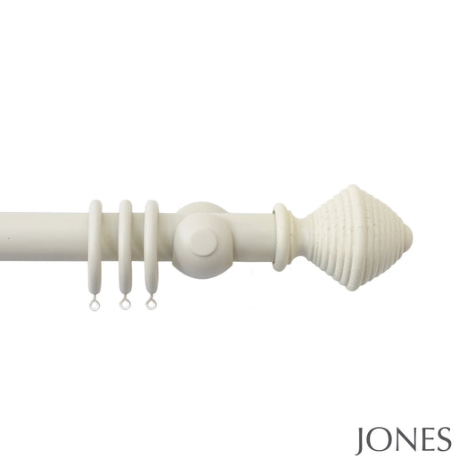 Jones Seychelles Hive 40mm Wooden Curtain Pole - Sand