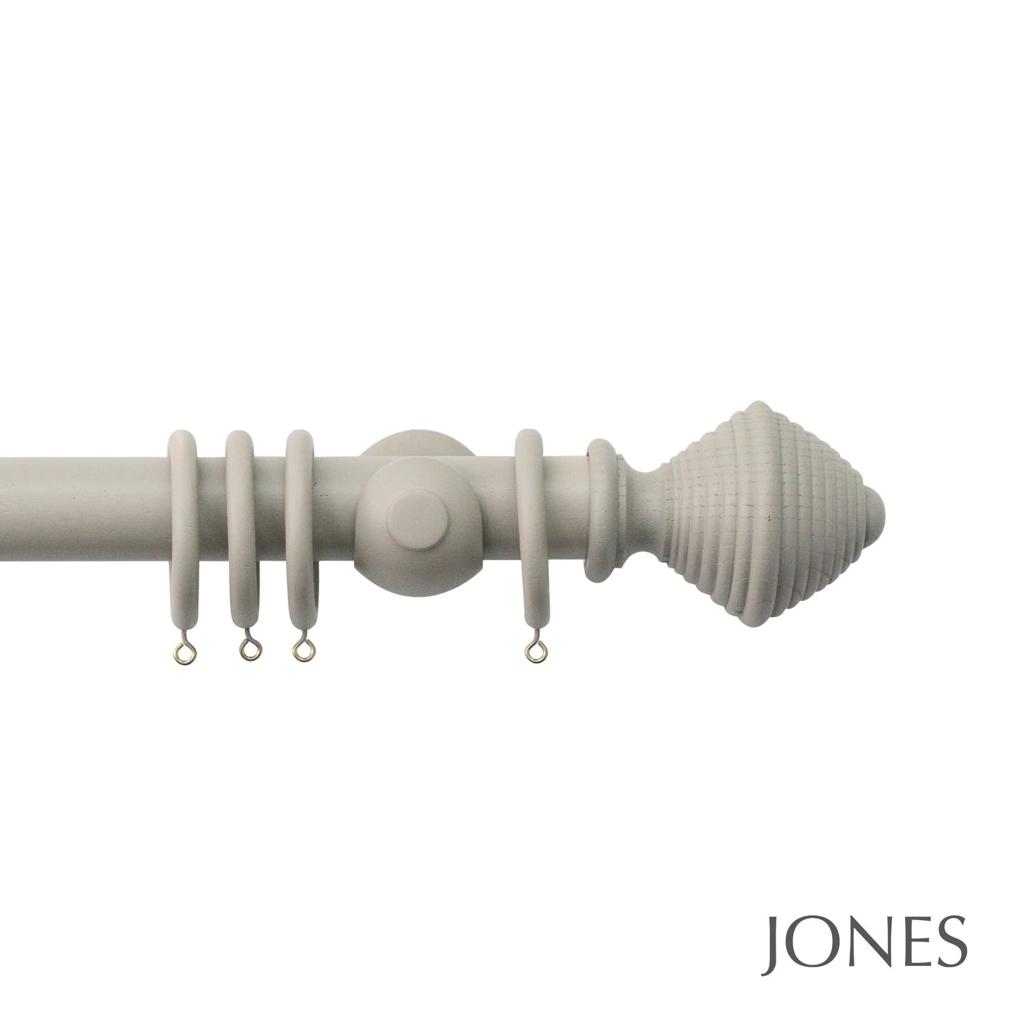 Jones Seychelles Hive 40mm Wooden Curtain Pole - Truffle