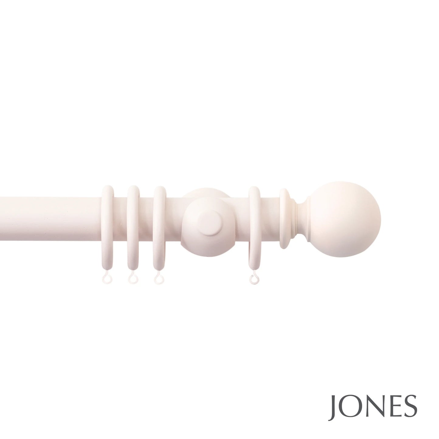 Jones Seychelles Ball 40mm Wooden Curtain Pole - Blush
