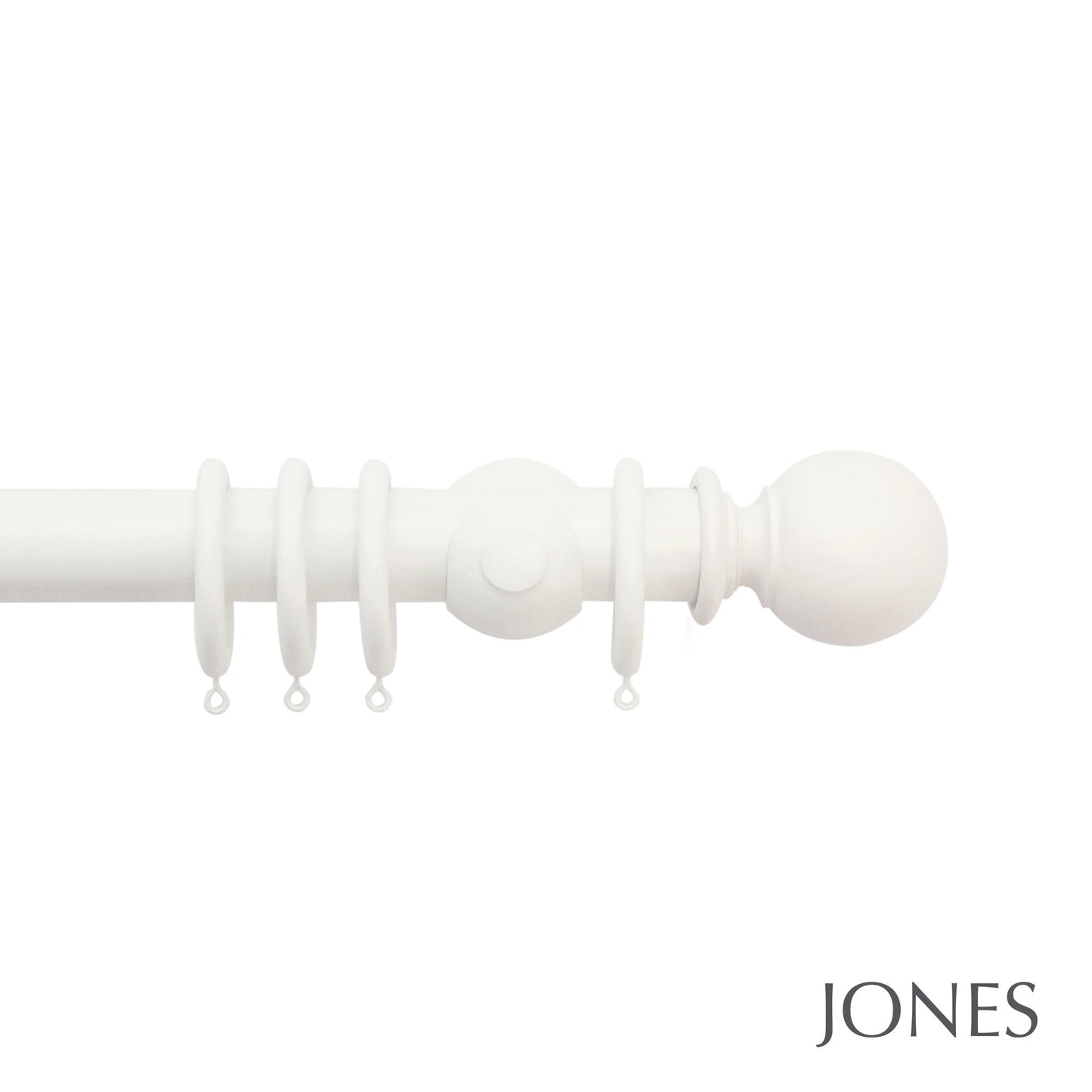 Jones Seychelles Ball 40mm Wooden Curtain Pole - Cotton