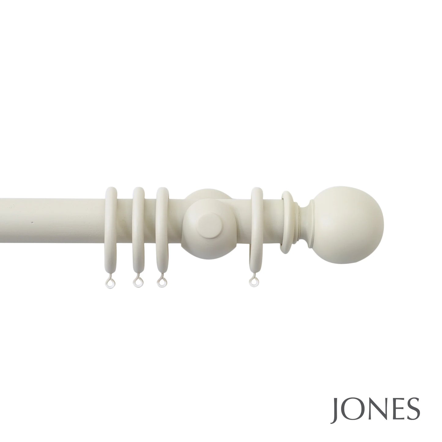 Jones Seychelles Ball 40mm Wooden Curtain Pole - Sand
