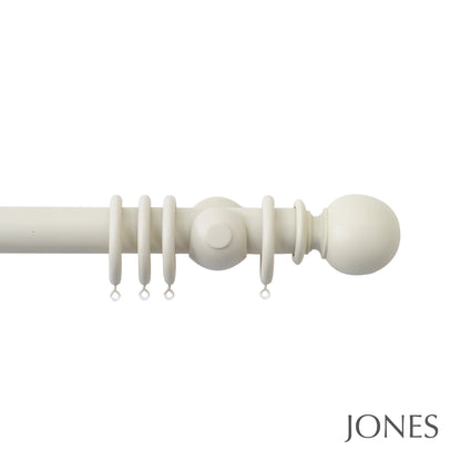 Jones Seychelles Ball 40mm Wooden Curtain Pole - Sand