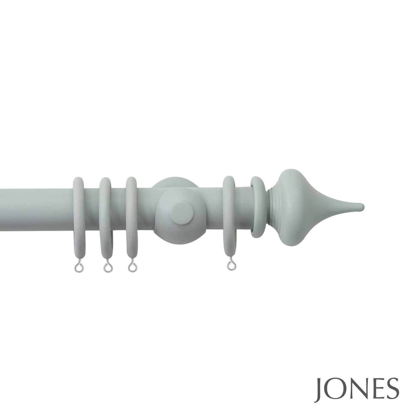 Jones Seychelles Minaret 40mm Wooden Curtain Pole - Haze