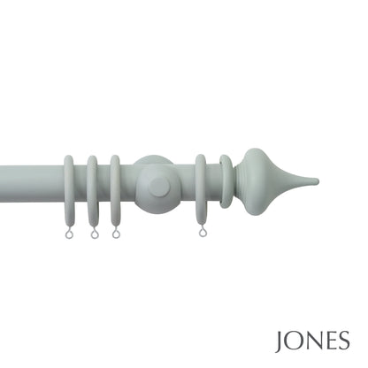 Jones Seychelles Minaret 40mm Wooden Curtain Pole - Haze