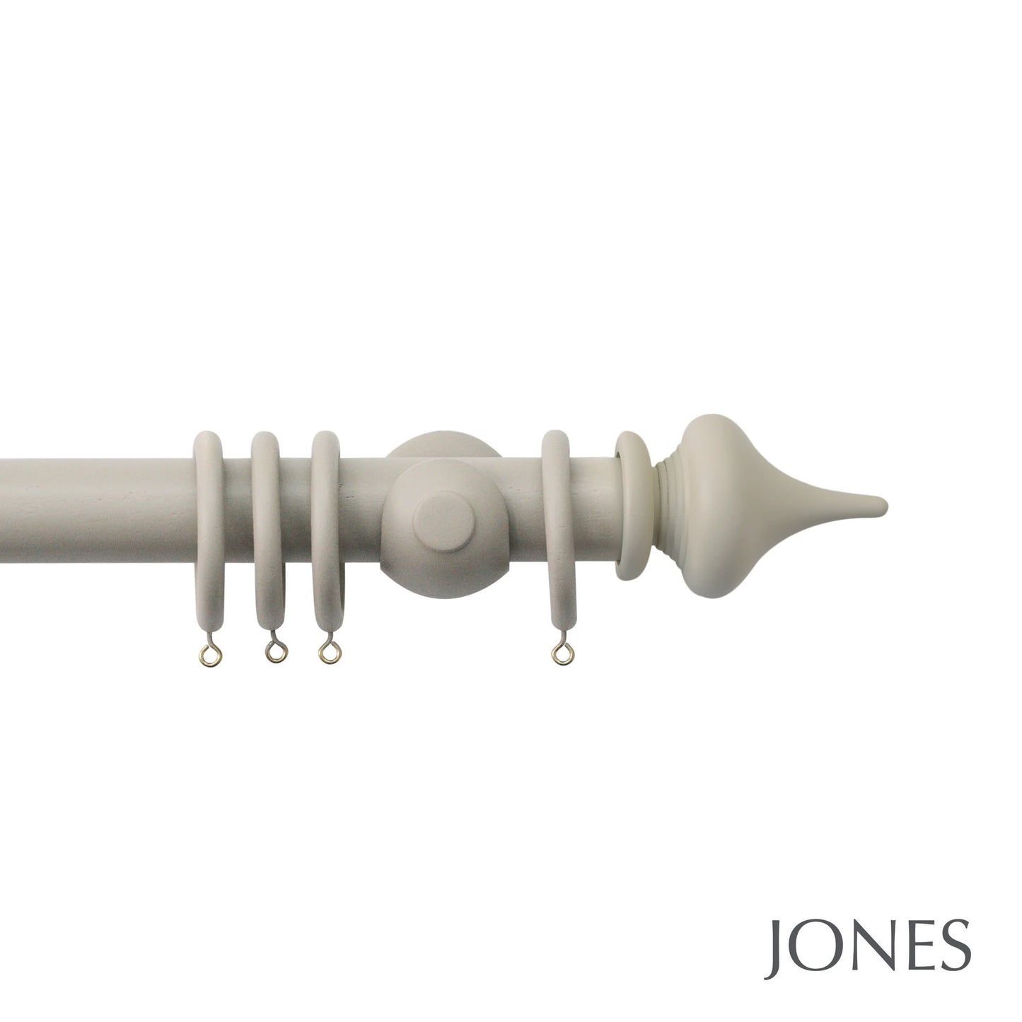 Jones Seychelles Minaret 40mm Wooden Curtain Pole - Truffle