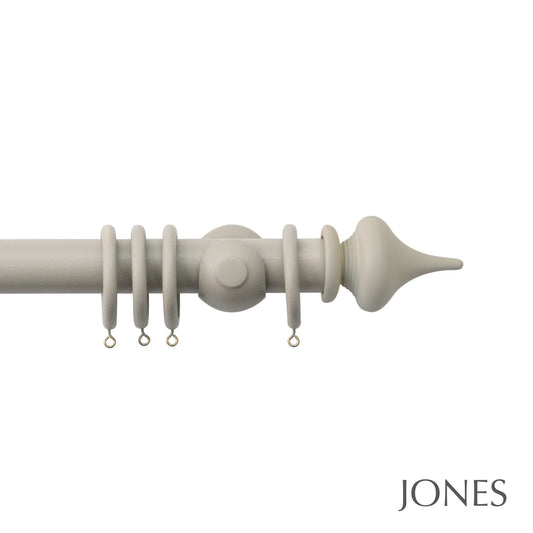 Jones Seychelles Minaret 40mm Wooden Curtain Pole - Truffle
